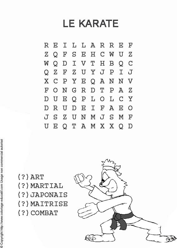 mots_meles_Le_karate.gif