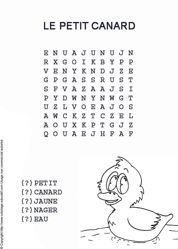 mots_meles_Le_petit_canard.gif